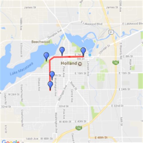 Tulip Time parade route Scribble Maps